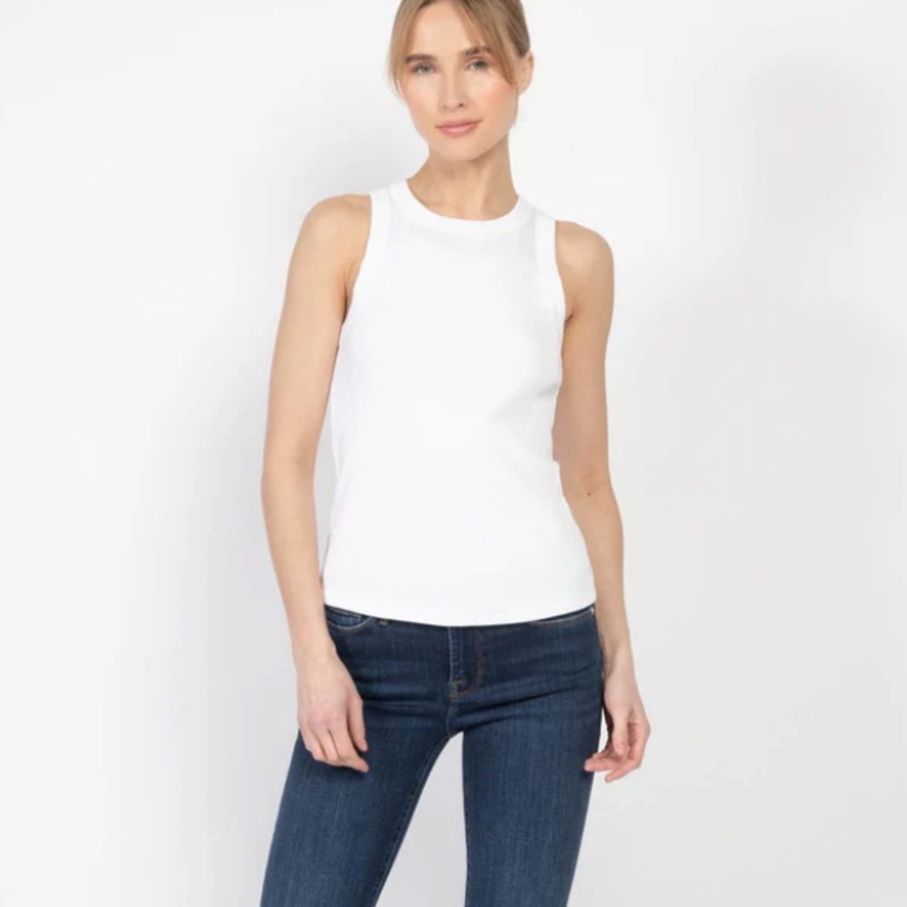 Veronica Beard Jordyn white tank top